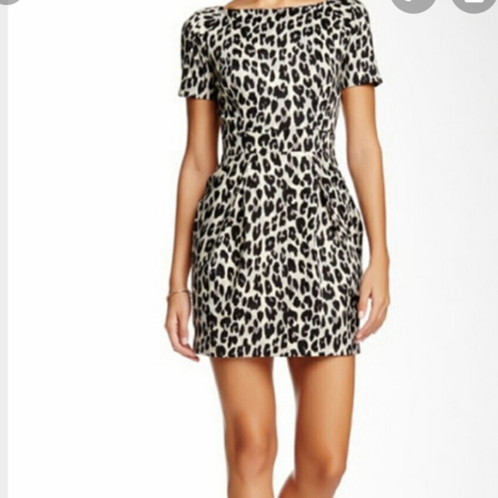 Pink leopard dress